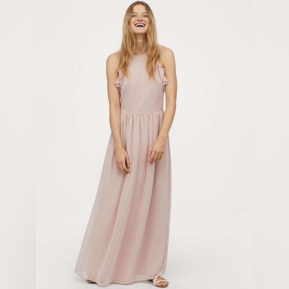 H&M Blush Pink Maxi Dress (S)
